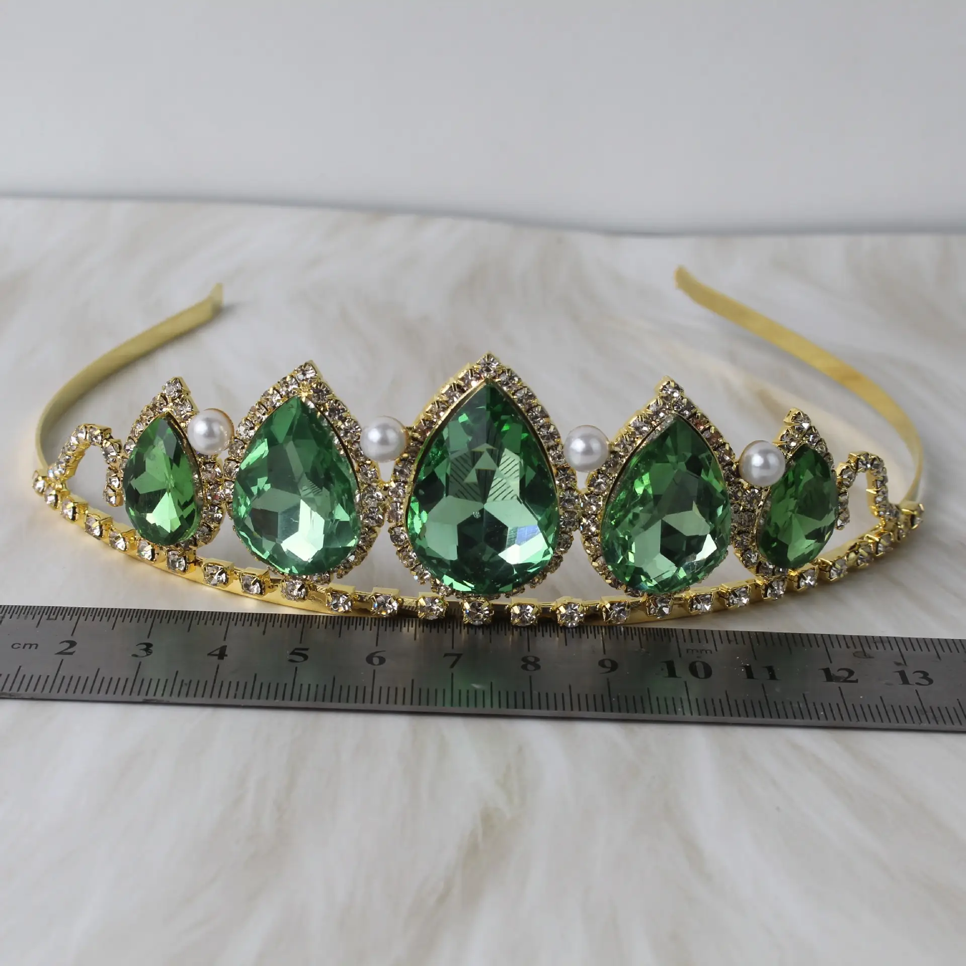 Purple Pearl Diamond Hair Crown for Women — feature 11