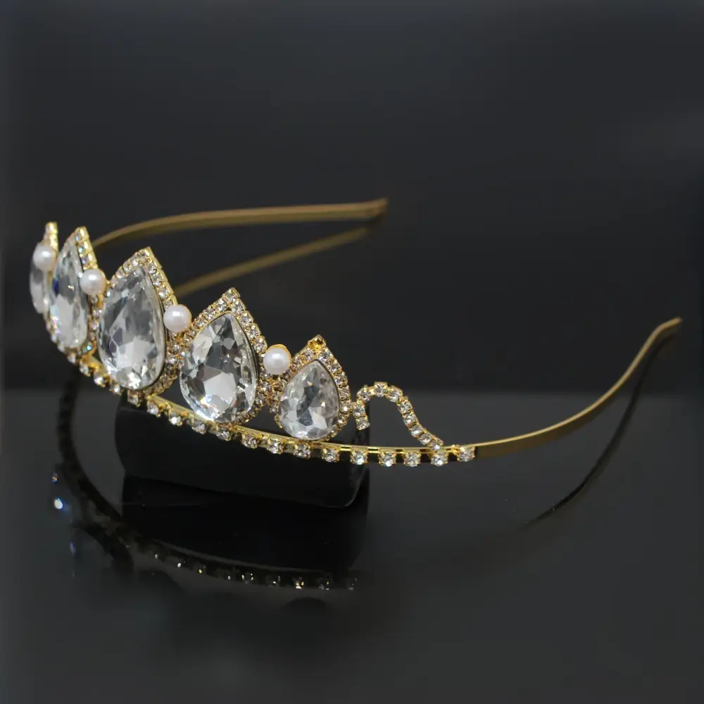 Purple Pearl Diamond Hair Crown for Women — feature 8