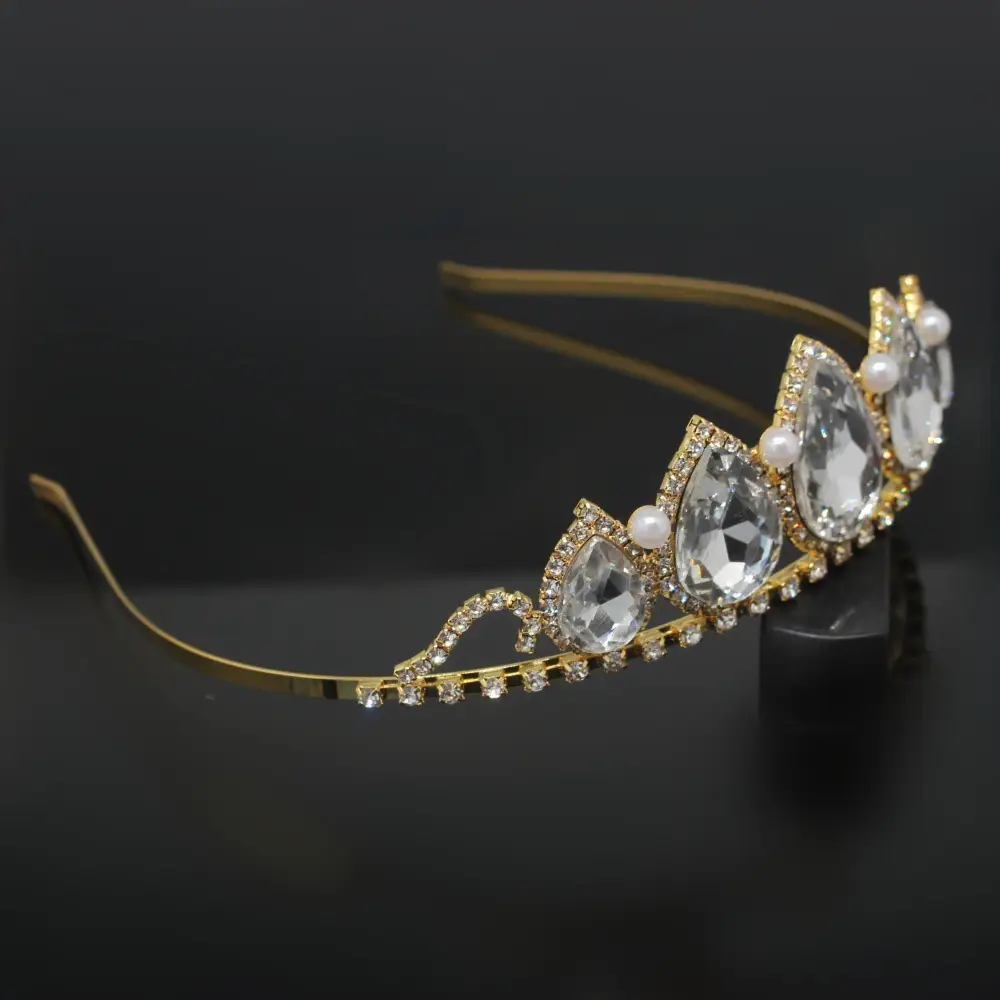 Purple Pearl Diamond Hair Crown for Women — feature 9