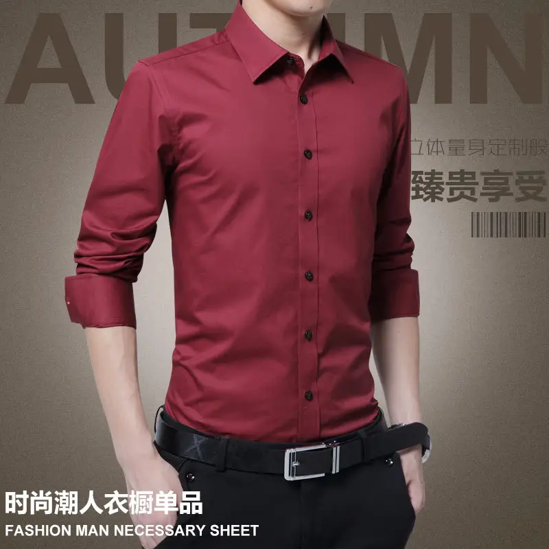 Men's Black Long Sleeve Button Shirt with Belt