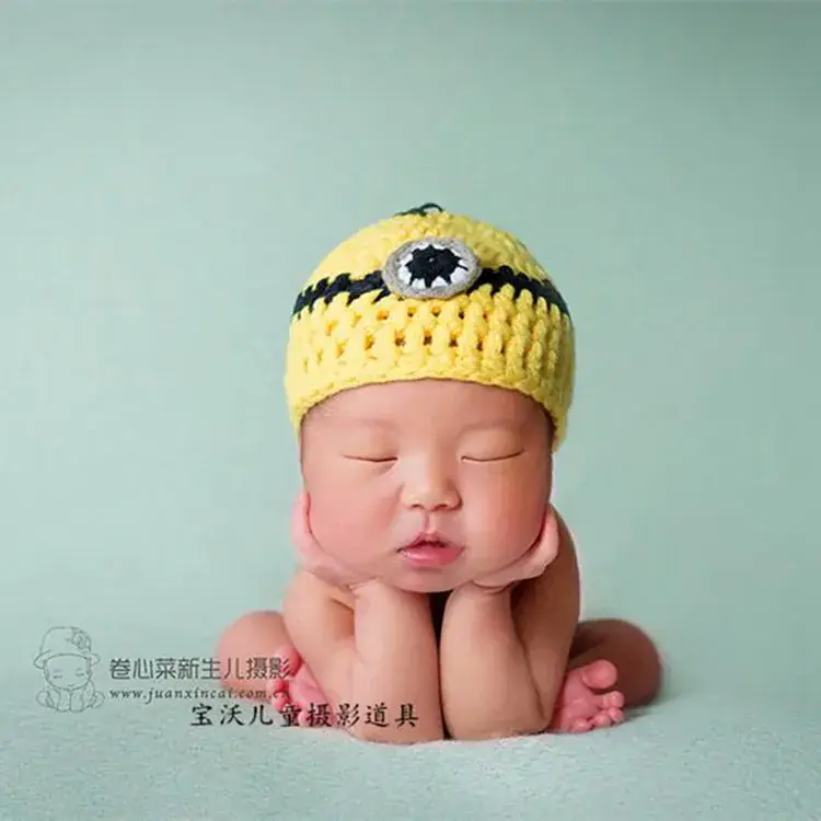 Baby Hat Handwoven Cotton Newborn Props
