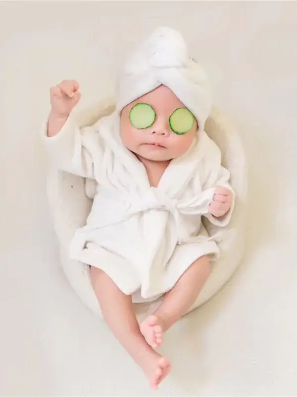 Newborn Bathrobe Pajamas Thickened Coral Fleece Photo Studio - Image 8