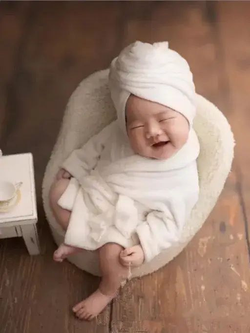 Newborn Bathrobe Pajamas Thickened Coral Fleece Photo Studio - Image 10
