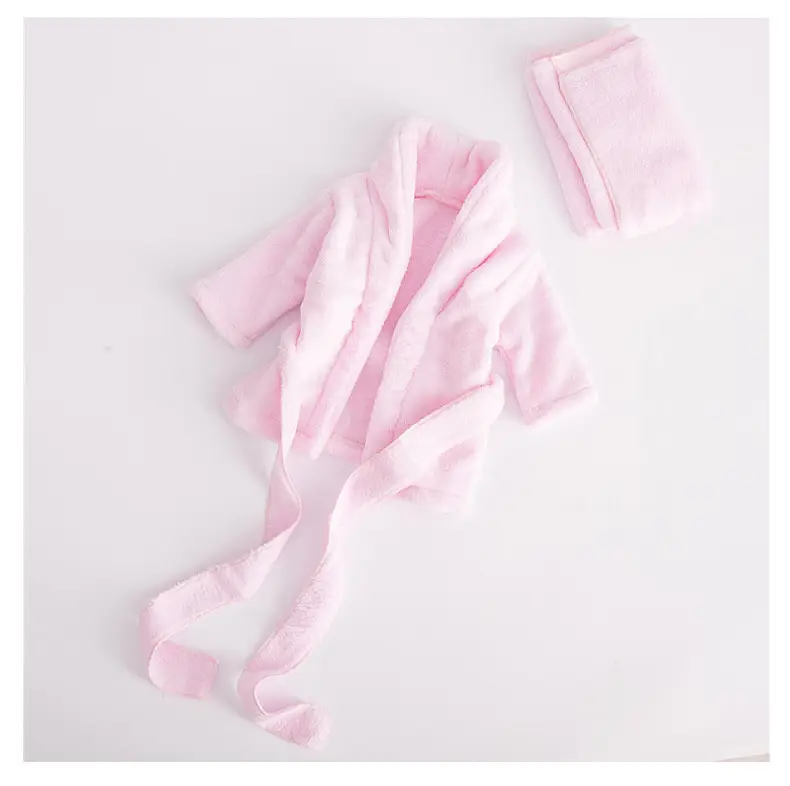 Newborn Bathrobe Pajamas Thickened Coral Fleece Photo Studio — feature 9