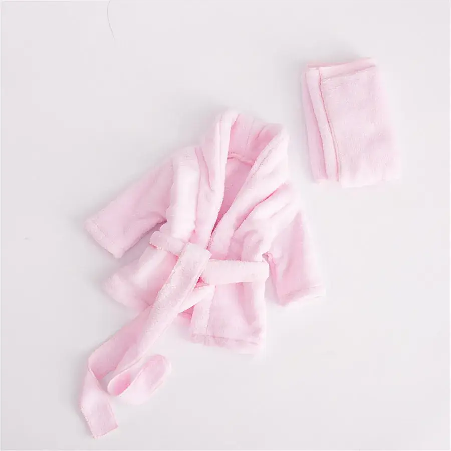 Newborn Bathrobe Pajamas Thickened Coral Fleece Photo Studio - Image 2