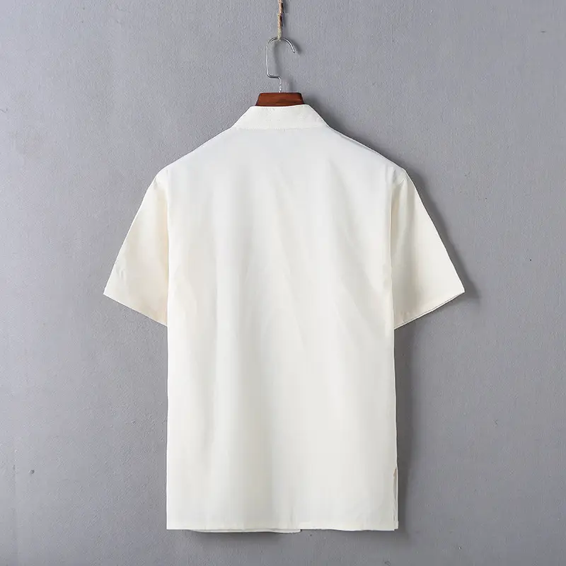 Men Embroidered Dragon Suit Chinese Style Short Sleeve — feature 9