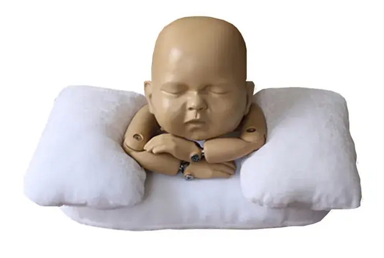 Newborn Photography Pillow Gray Velvet 3-Piece Set — feature 4