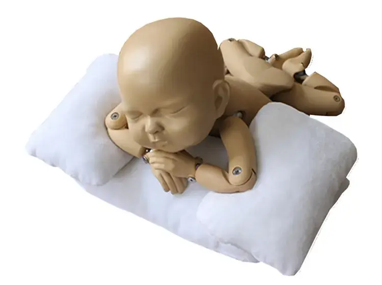 Newborn Photography Pillow Gray Velvet 3-Piece Set — feature 5