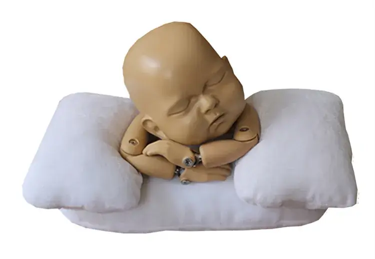 Newborn Photography Pillow Gray Velvet 3-Piece Set — feature 6