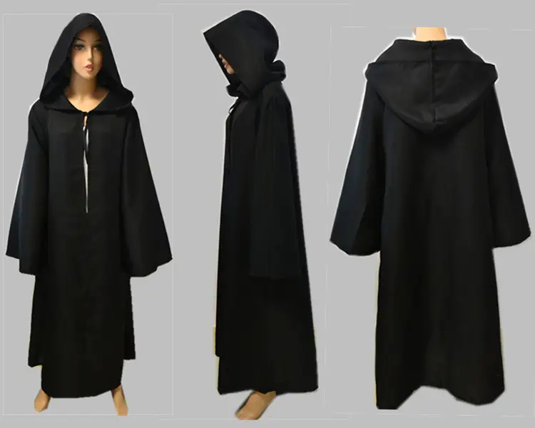 Star Wars Coffee Black Hooded Cloak Cape Halloween Dress — feature 8