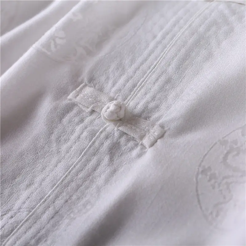Men White Chinese Tang Suit Summer Autumn Top — feature 17