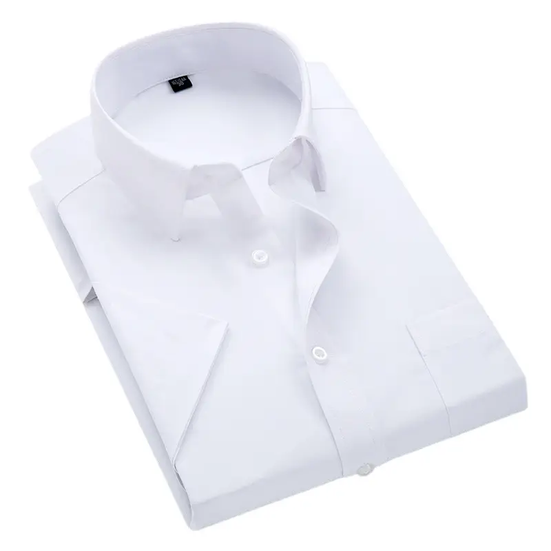 Men's White Plain Long Sleeve Shirt Korean Style - Image 9