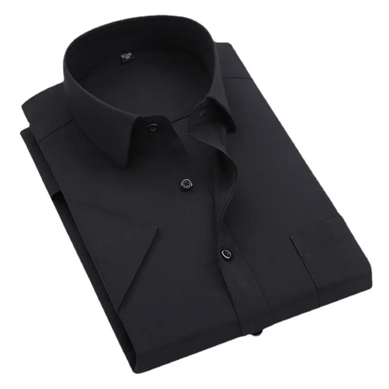 Men's White Plain Long Sleeve Shirt Korean Style - Image 11