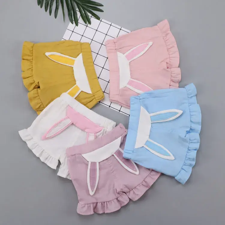 Blue Cotton Rabbit Ears Shorts for Girls Summer 2024 - Image 7