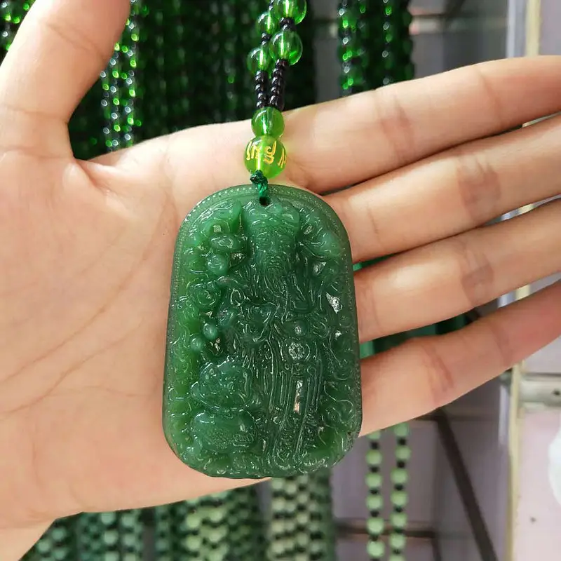 Green Imitation Guanyin Dragon Necklace for Women - Image 12
