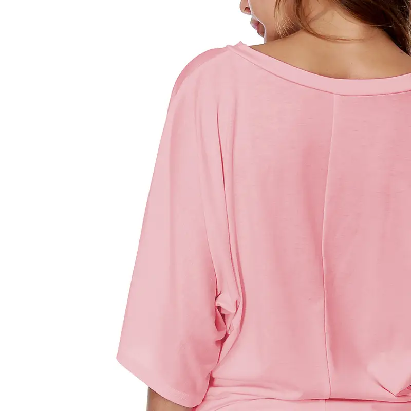 New Women's Loose Pink Bat Shirt T-Shirt - Image 14