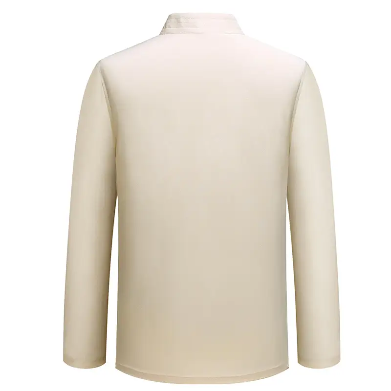 Elderly Chinese Embroidered Dragon Suit Cream Long Sleeve — feature 7