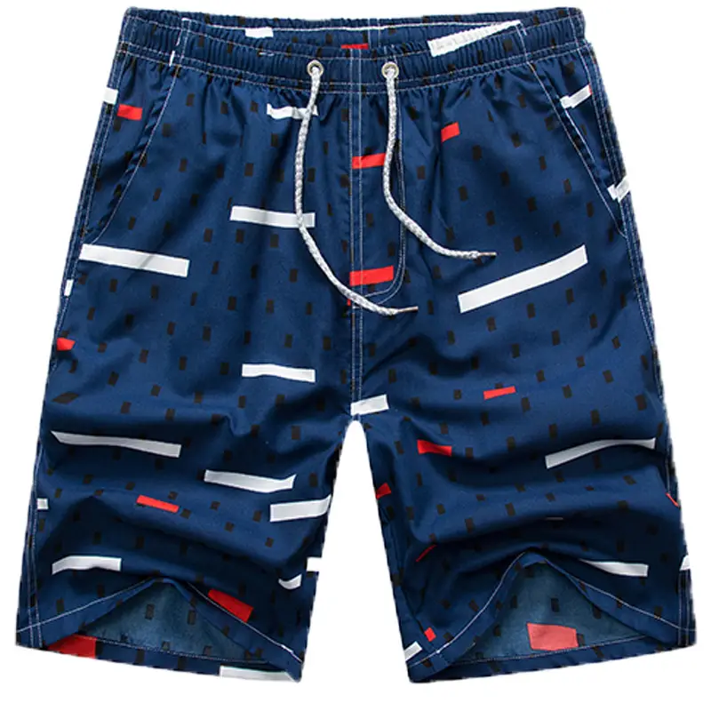 Men's Blue Leaf Print Shorts Large - Image 10