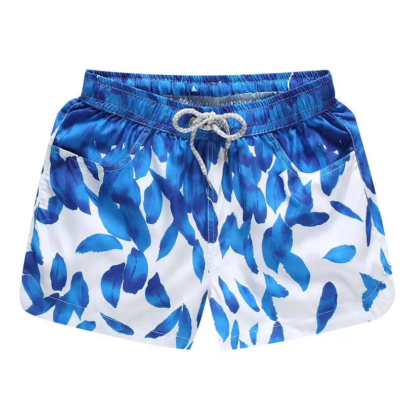 Men's Blue Leaf Print Shorts Large - Image 14