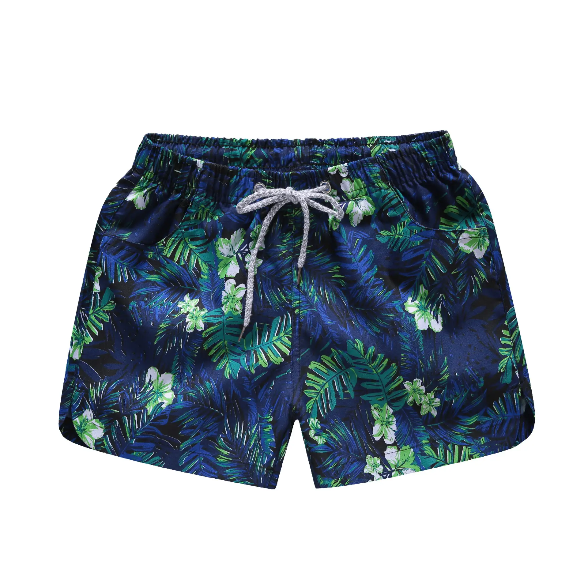 Men's Blue Leaf Print Shorts Large - Image 17