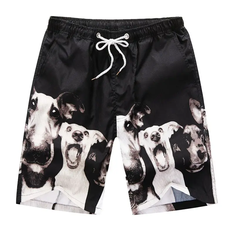 Men's Blue Leaf Print Shorts Large - Image 24