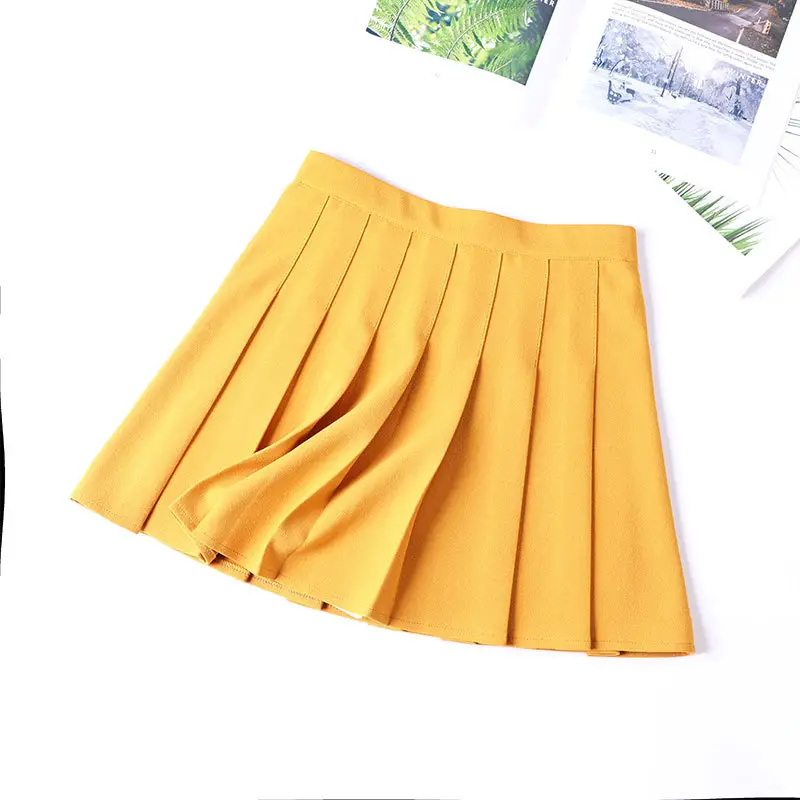 White Pleated Skirt for Girls Women Loose Waist College Style - Image 15