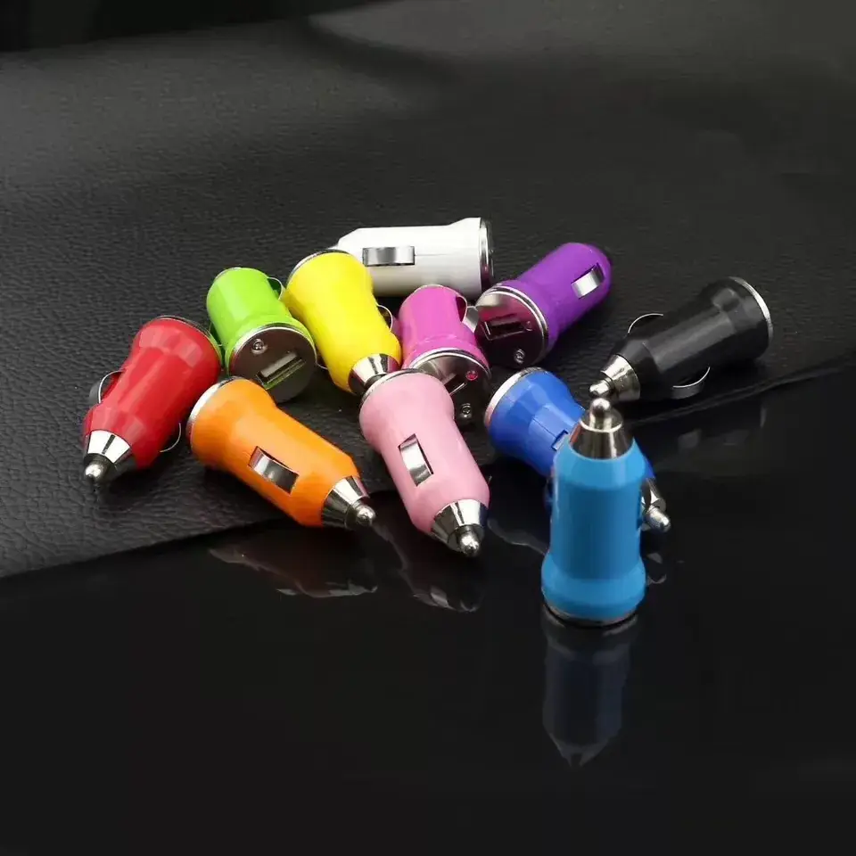 Bullet Car Charger with 10 Colors USB Plug - Image 2