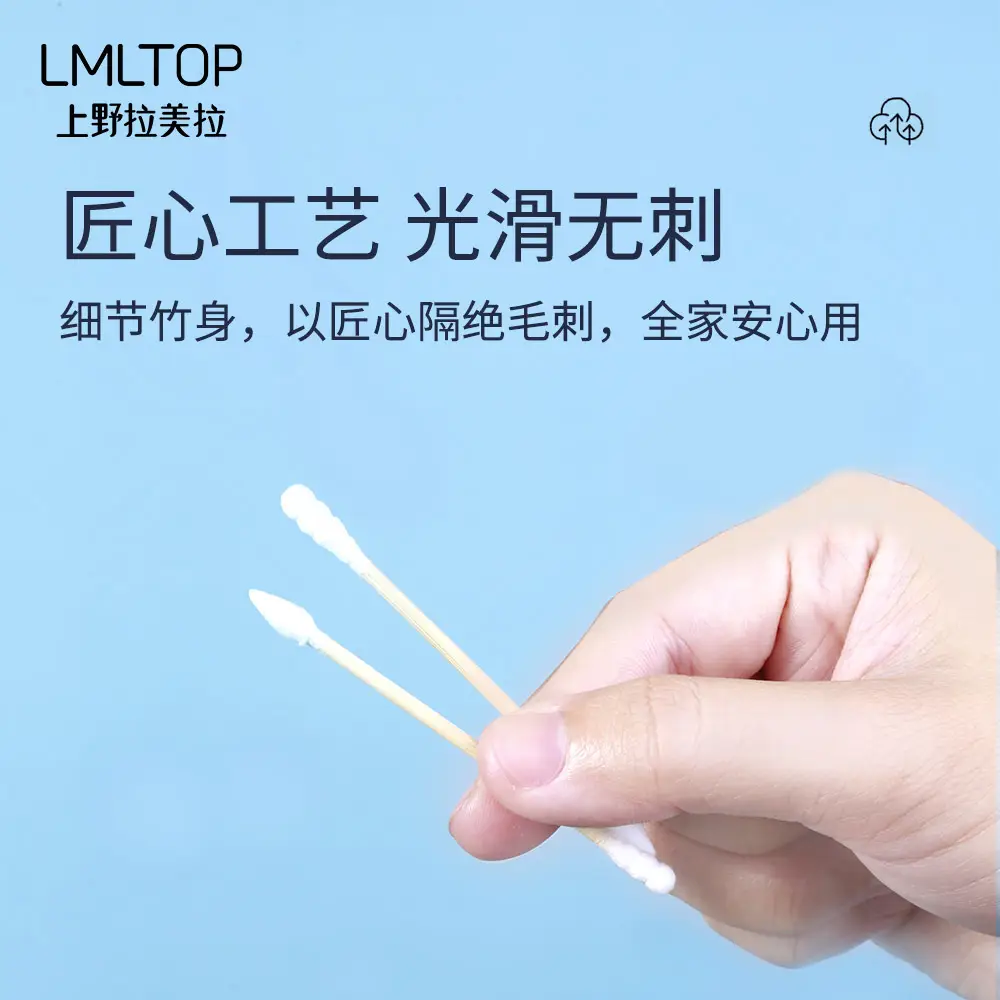 Lmltop Cotton Swabs 300 Pcs Double-Ended Spiral Tip - Image 3
