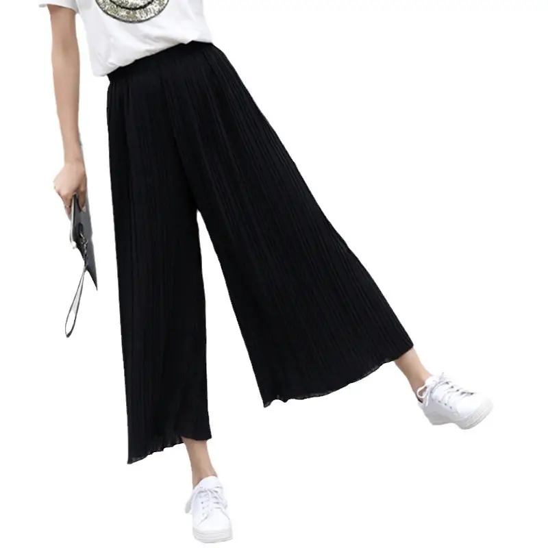 Women Blue Chiffon Ruffled High Waist Pants Set - Image 13