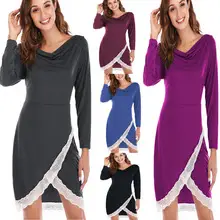 Women's Red Sleeveless V-Neck Vest Dress with Pocket — feature 9