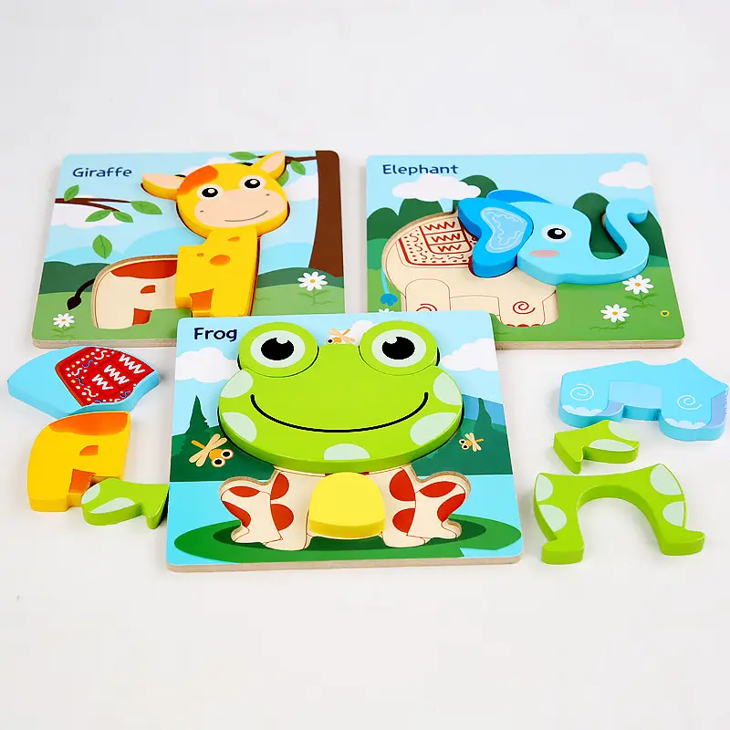 3D Wooden Frog Puzzle for Kids Educational Toy