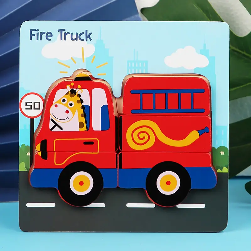 "New" fire truck 15*15*0.8cm