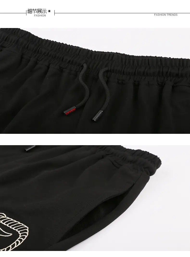 Bi Meng Chao Men Shorts Fat Plus Size Black — feature 13