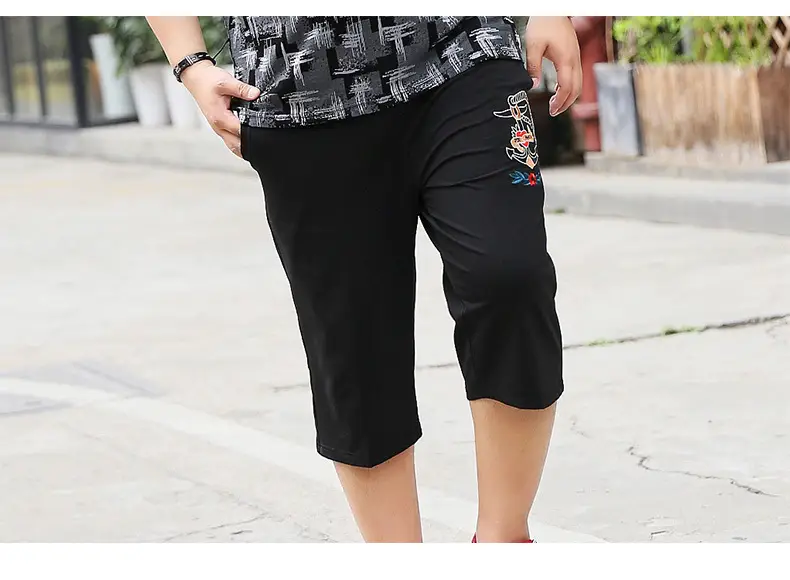 Bi Meng Chao Men Shorts Fat Plus Size Black — feature 6