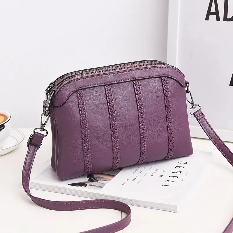 Purple Soft Leather Crossbody Bag for Women 2024 - Image 4