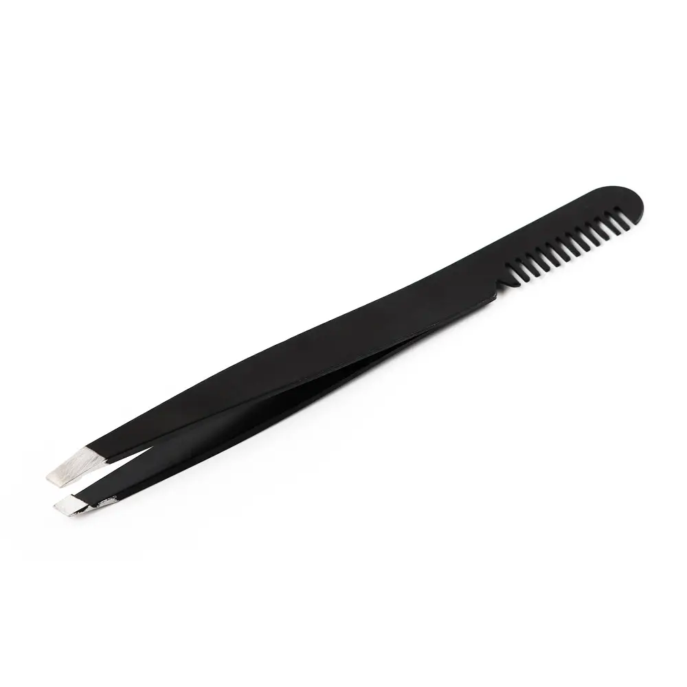 Black Two-In-One Eyebrow Clip Comb Pliers - Image 3