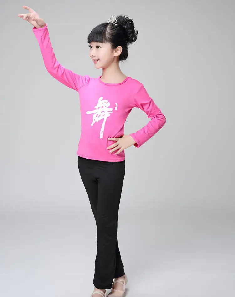 Girls Pink Long Sleeve Dance Shorts Set