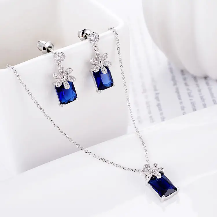 Cross-border Luxury Red Zircon Necklace Set for Women - Image 7