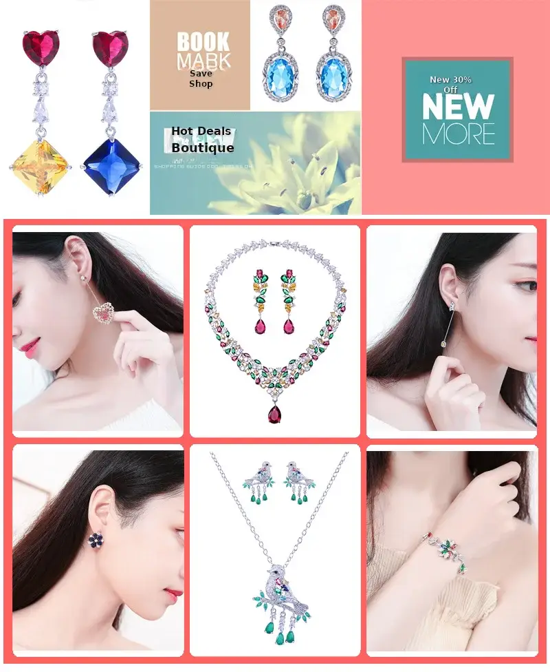 Cross-border Luxury Red Zircon Necklace Set for Women — feature 1