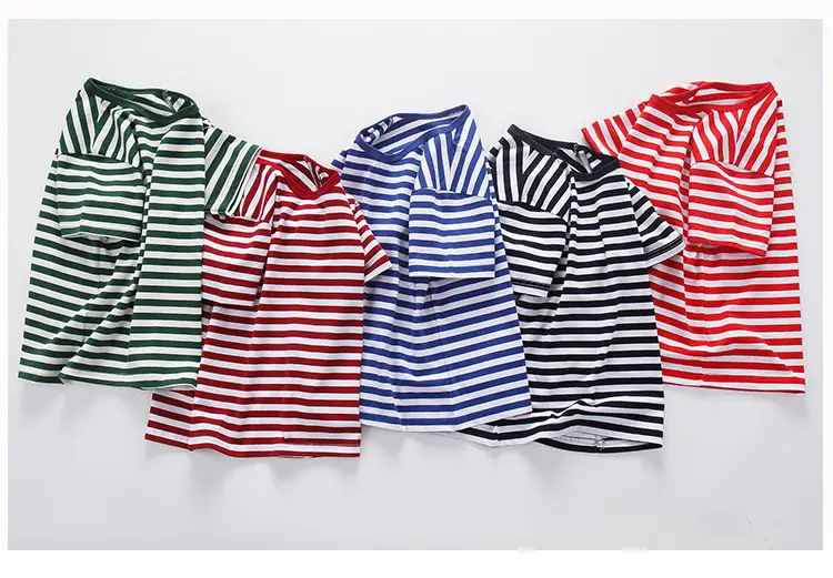Children's Green Striped Cotton Crewneck T-Shirt — feature 16