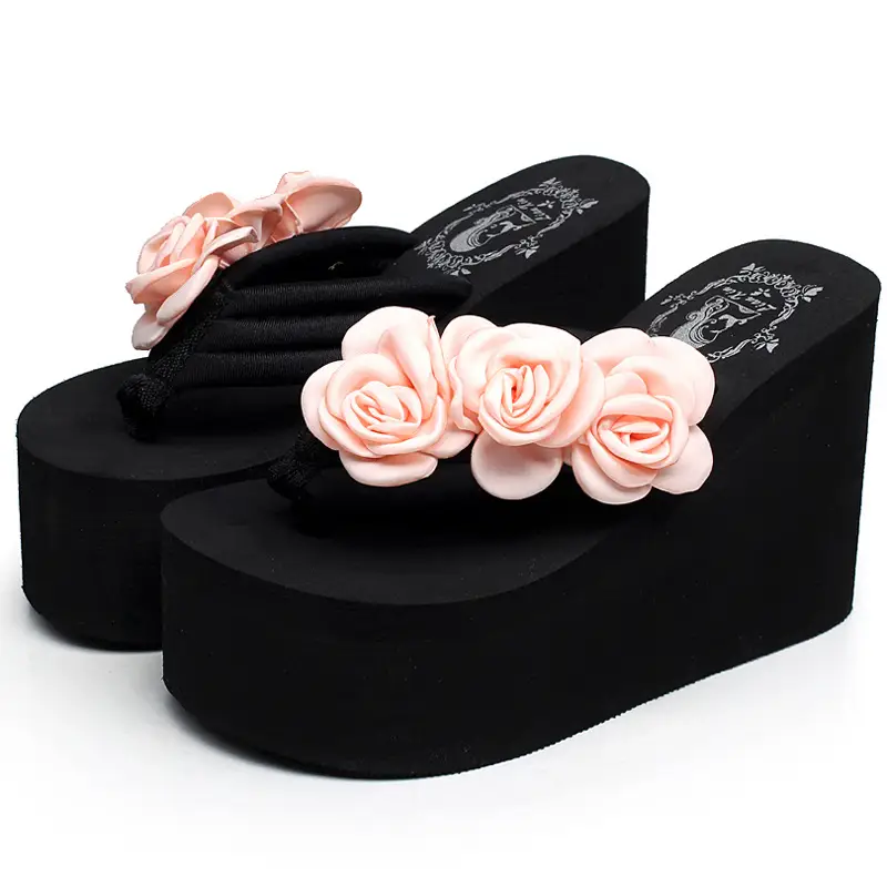 Korean Style Floral Heel Sandals for Women