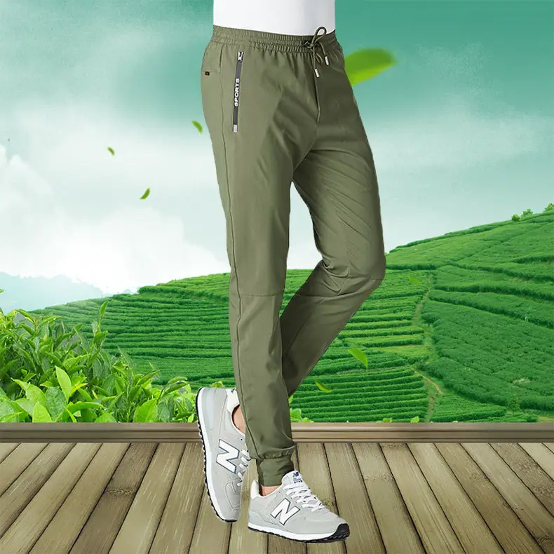 Men's 2022 Summer Casual Foot Pants Navy Quick-Drying - Image 8