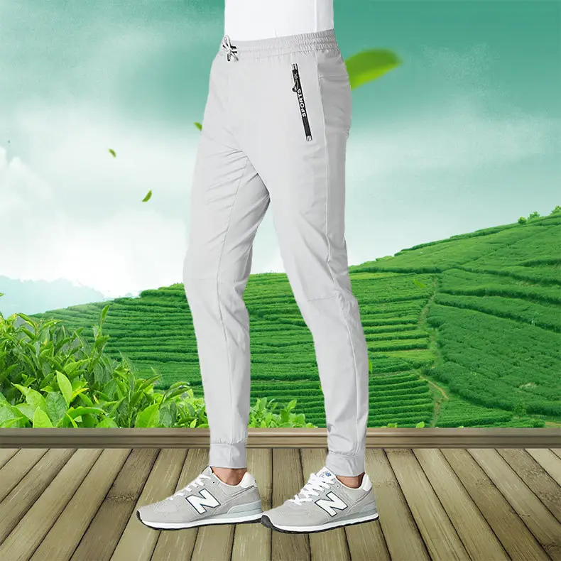 Men's 2022 Summer Casual Foot Pants Navy Quick-Drying - Image 9