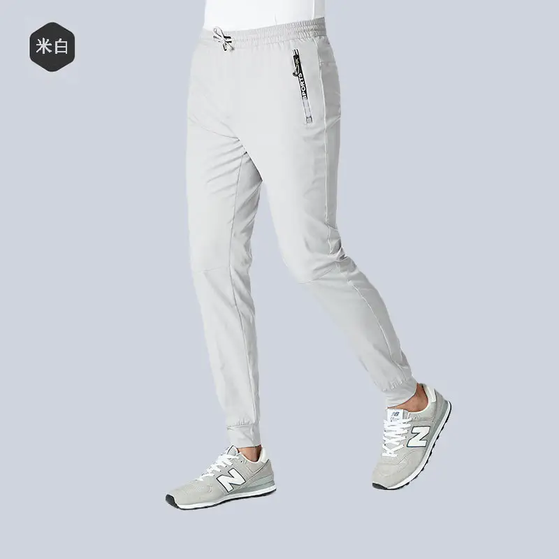 Men's 2022 Summer Casual Foot Pants Navy Quick-Drying - Image 3