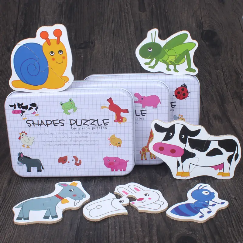 Children's Wooden Animal Puzzle Toy 13 Animals Drop Shipping