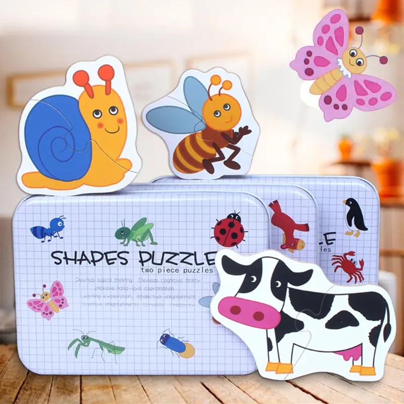 Children's Wooden Animal Puzzle Toy 13 Animals Drop Shipping