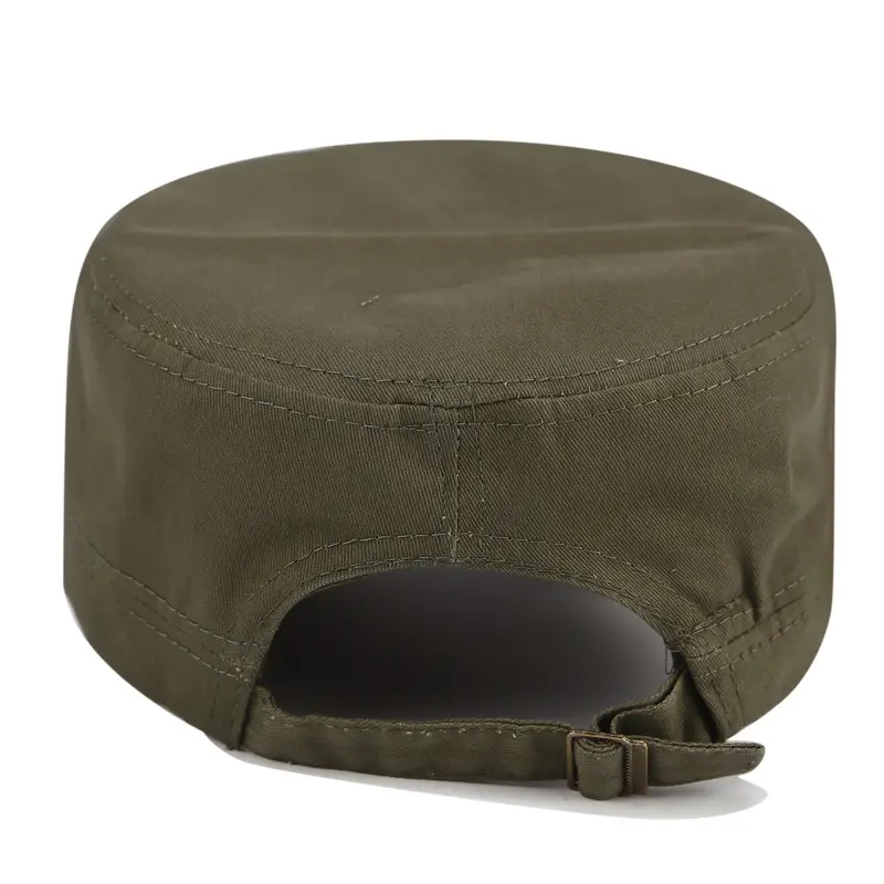Men Flat-Top Rivet Caps Navy Cotton Baseball - Image 8