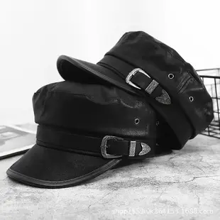 Men Flat-Top Rivet Caps Navy Cotton Baseball — feature 12
