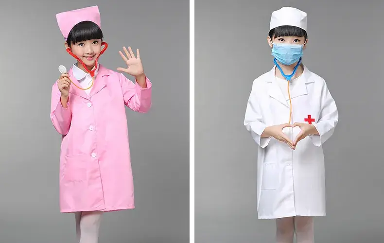 2020 Kids Doctor Costume White Coat Nurse Role — feature 2