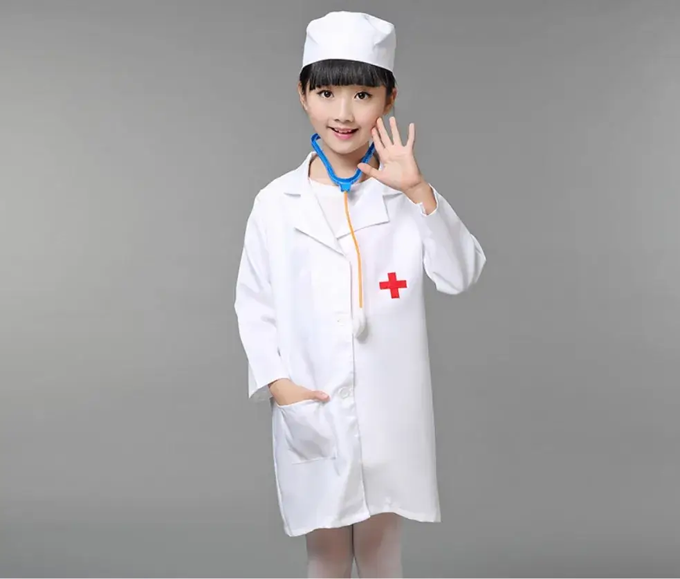 2020 Kids Doctor Costume White Coat Nurse Role — feature 3